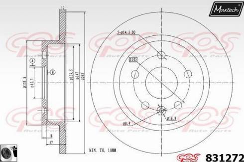 Maxtech 831272.0060 - Bremžu diski adetalas.lv