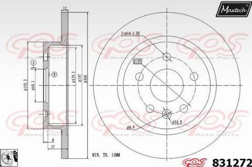 Maxtech 831272.0080 - Bremžu diski adetalas.lv