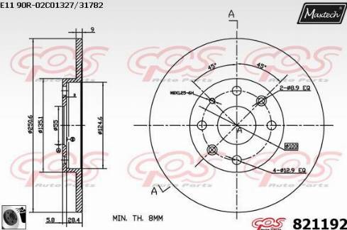 Maxtech 821192.0060 - Bremžu diski adetalas.lv