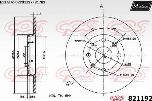 Maxtech 821192.0000 - Bremžu diski adetalas.lv