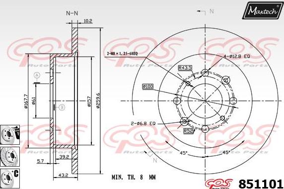 Maxtech 871153 - Bremžu diski adetalas.lv