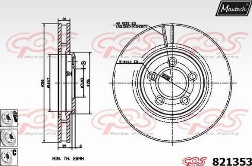 Maxtech 821353.6980 - Bremžu diski adetalas.lv