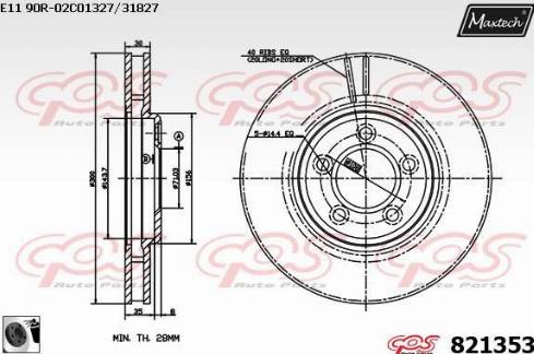 Maxtech 821353.0060 - Bremžu diski adetalas.lv