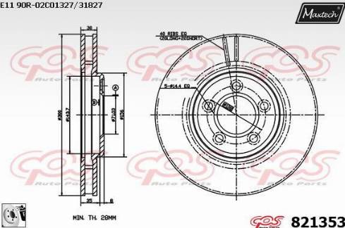 Maxtech 821353.0080 - Bremžu diski adetalas.lv