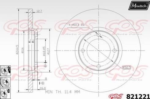 Maxtech 821221.6980 - Bremžu diski adetalas.lv