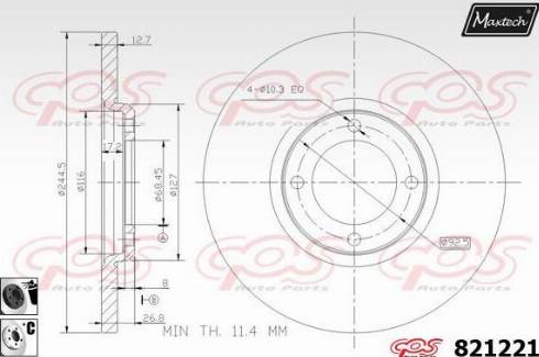 Maxtech 821221.6060 - Bremžu diski adetalas.lv