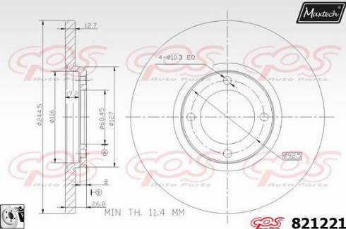 Maxtech 821221.0080 - Bremžu diski adetalas.lv