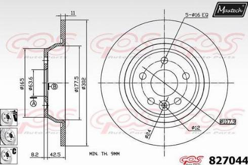 Maxtech 827044.6980 - Bremžu diski adetalas.lv