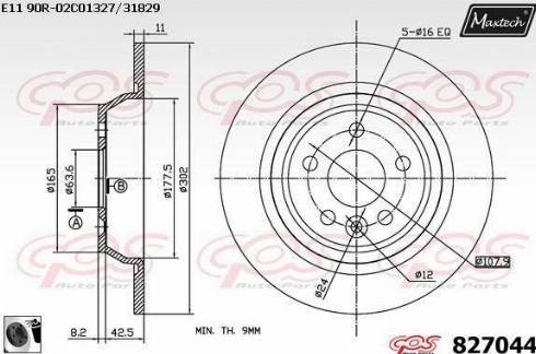 Maxtech 827044.0060 - Bremžu diski adetalas.lv