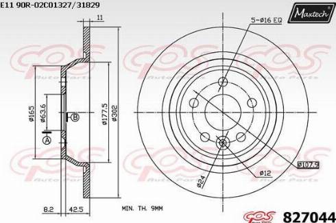 Maxtech 827044.0000 - Bremžu diski adetalas.lv