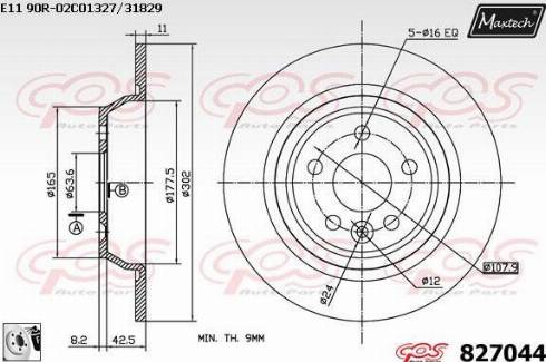 Maxtech 827044.0080 - Bremžu diski adetalas.lv