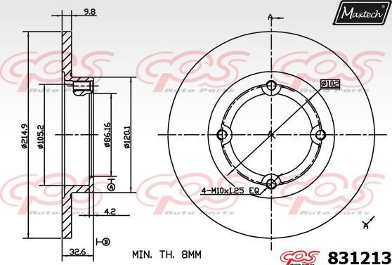 Maxtech 827051 - Bremžu diski adetalas.lv