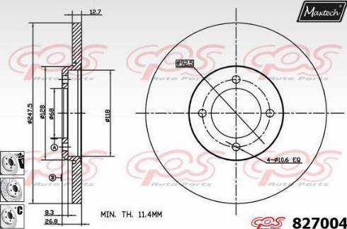 Maxtech 827004.6980 - Bremžu diski adetalas.lv