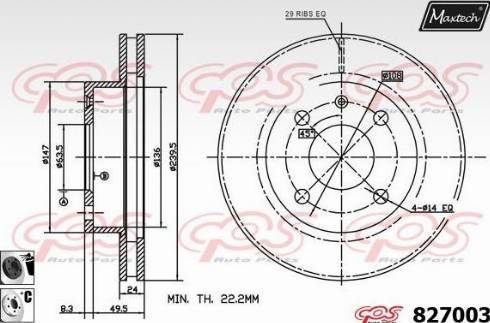 Maxtech 827003.6060 - Bremžu diski adetalas.lv