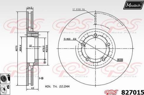 Maxtech 827015.6060 - Bremžu diski adetalas.lv