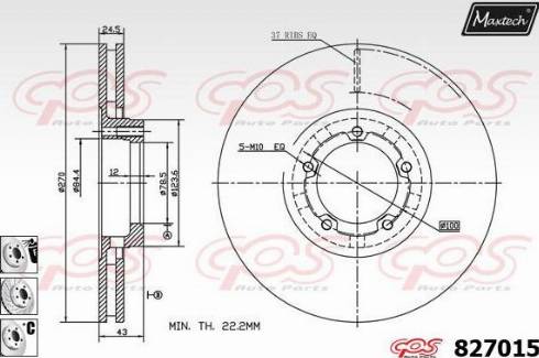 Maxtech 827015.6980 - Bremžu diski adetalas.lv