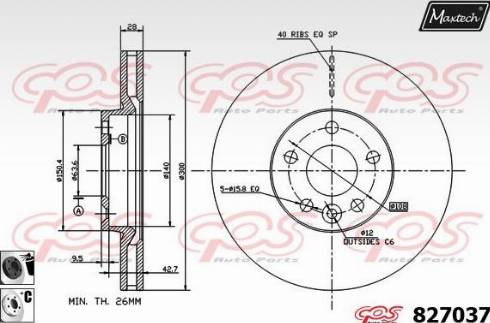 Maxtech 827037.6060 - Bremžu diski adetalas.lv