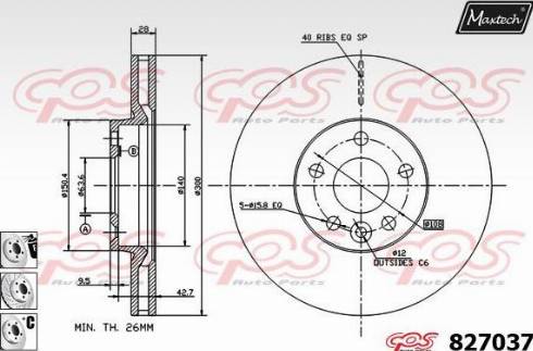 Maxtech 827037.6880 - Bremžu diski adetalas.lv