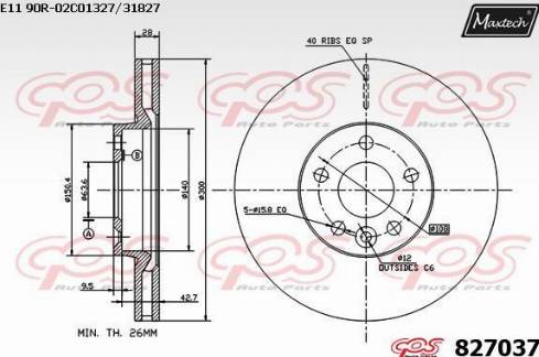 Maxtech 827037.0000 - Bremžu diski adetalas.lv