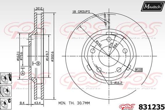 Maxtech 827037 - Bremžu diski adetalas.lv