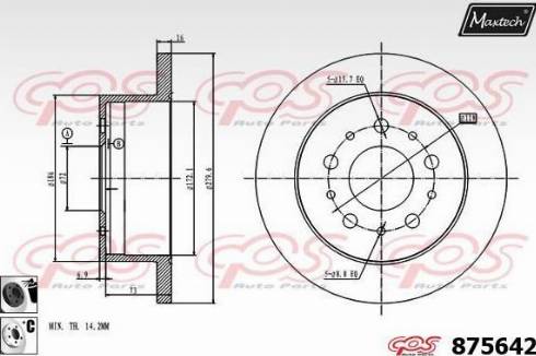 Maxtech 875642.6060 - Bremžu diski adetalas.lv