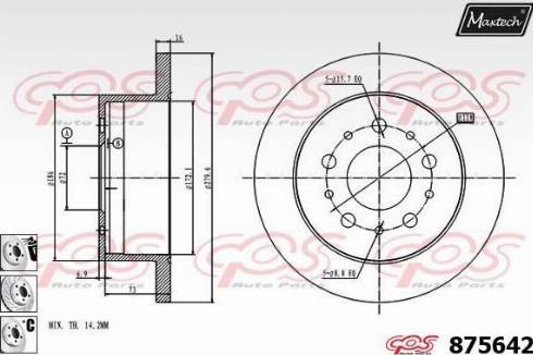 Maxtech 875642.6880 - Bremžu diski adetalas.lv