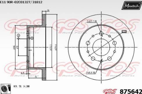 Maxtech 875642.0060 - Bremžu diski adetalas.lv