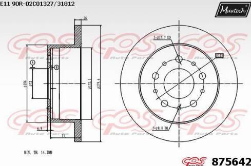 Maxtech 875642.0000 - Bremžu diski adetalas.lv