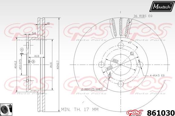 Maxtech 875642 - Bremžu diski adetalas.lv