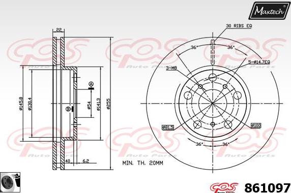 Maxtech 875651 - Bremžu diski adetalas.lv