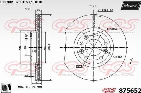 Maxtech 875652.0060 - Bremžu diski adetalas.lv