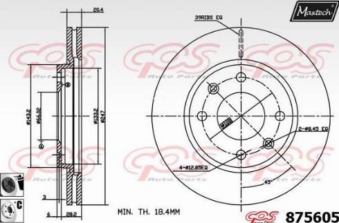 Maxtech 875605.6060 - Bremžu diski adetalas.lv