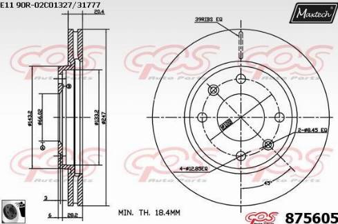 Maxtech 875605.0060 - Bremžu diski adetalas.lv