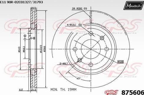 Maxtech 875606.0000 - Bremžu diski adetalas.lv