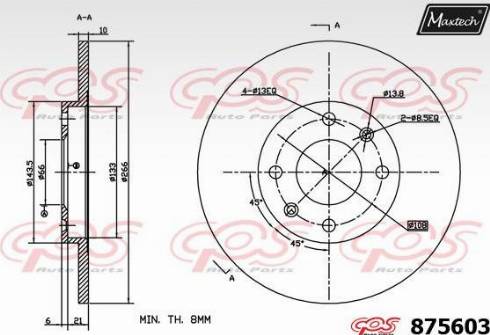 Maxtech 875603.0000 - Bremžu diski adetalas.lv