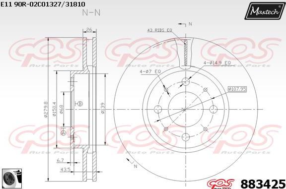 Maxtech 875607 - Bremžu diski adetalas.lv