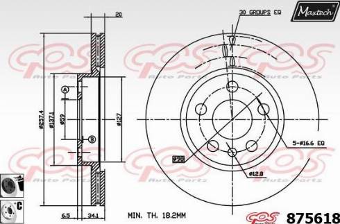 Maxtech 875618.6060 - Bremžu diski adetalas.lv