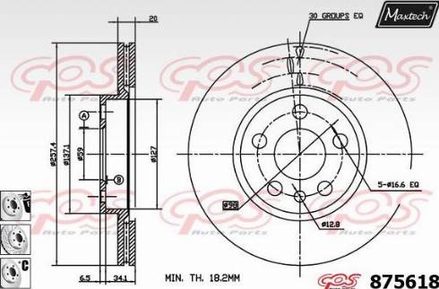 Maxtech 875618.6880 - Bremžu diski adetalas.lv