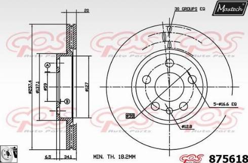 Maxtech 875618.0080 - Bremžu diski adetalas.lv