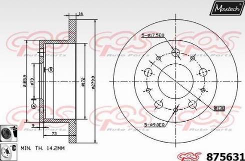 Maxtech 875631.6060 - Bremžu diski adetalas.lv