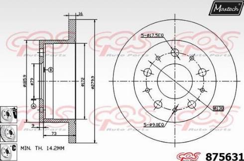 Maxtech 875631.6880 - Bremžu diski adetalas.lv