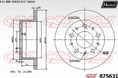 Maxtech 875631.0000 - Bremžu diski adetalas.lv