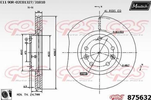 Maxtech 875632.0060 - Bremžu diski adetalas.lv