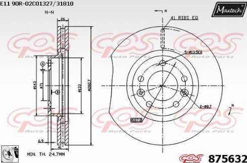 Maxtech 875632.0080 - Bremžu diski adetalas.lv