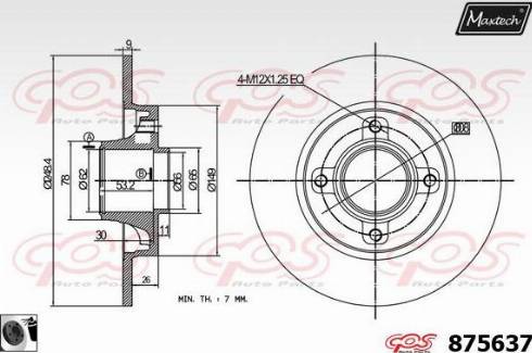 Maxtech 875637.0065 - Bremžu diski adetalas.lv