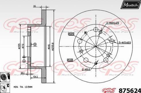 Maxtech 875624.6060 - Bremžu diski adetalas.lv