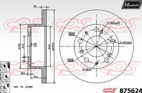 Maxtech 875624.6880 - Bremžu diski adetalas.lv