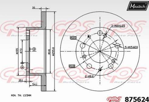 Maxtech 875624.0000 - Bremžu diski adetalas.lv