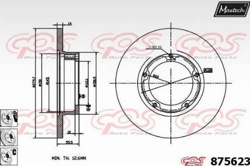 Maxtech 875623.6880 - Bremžu diski adetalas.lv