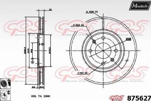 Maxtech 875627.6060 - Bremžu diski adetalas.lv